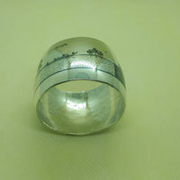 NIELLO SILVER NAPKIN RING